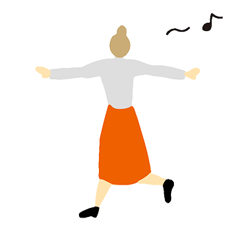 鼻歌を歌っている女性