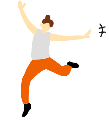 ダンスを踊っている女性のイラスト