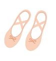 バレエシューズのイラスト